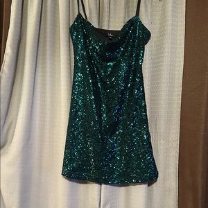 Lulus Green Sequin Dress